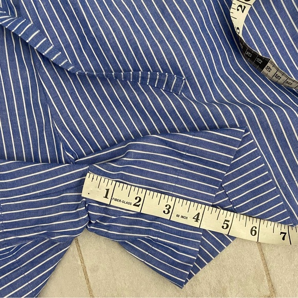 MILLE Cotton Striped Shorts Blue & White Size Large - Picture 5 of 5